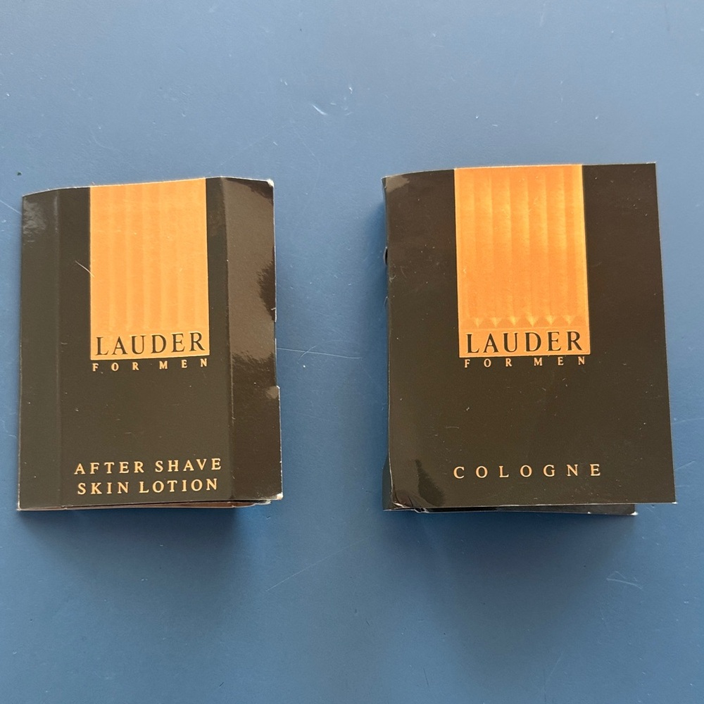 Estee Lauder Men's After Shave and Cologne Set - Black and Gold